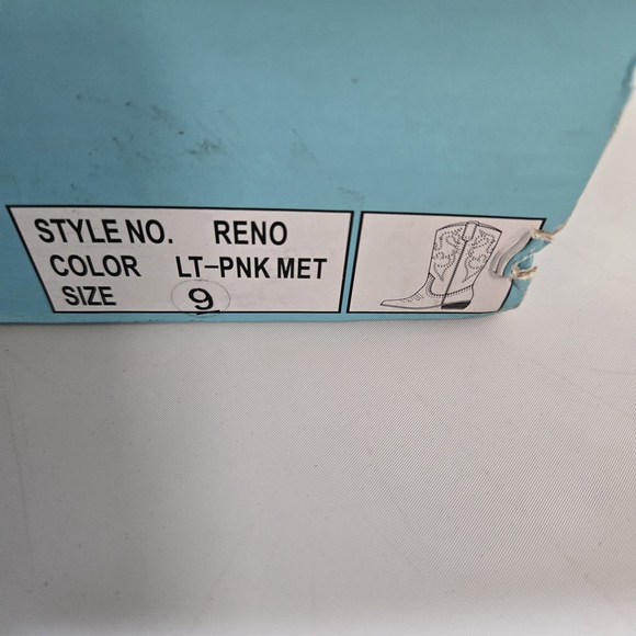 Soda Metallic Pink Western Cowboy Boots Embroidered 9 NIB Rodeo Cowgirl Festival - Picture 10 of 12